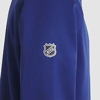 Pull raglan bleu à fermeture éclair quart de tour pour homme des Canucks Vancouver Authentic Pro Rink