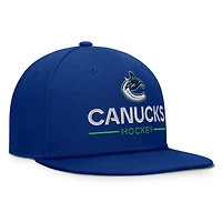 Men's Fanatics Blue Vancouver Canucks Authentic Pro Rink Snapback Hat