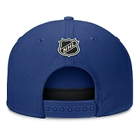 Men's Fanatics Blue Vancouver Canucks Authentic Pro Rink Team Code Snapback Hat