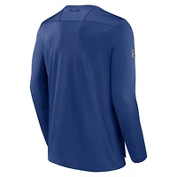 Men's Fanatics Blue Vancouver Canucks Authentic Pro Tech Long Sleeve T-Shirt
