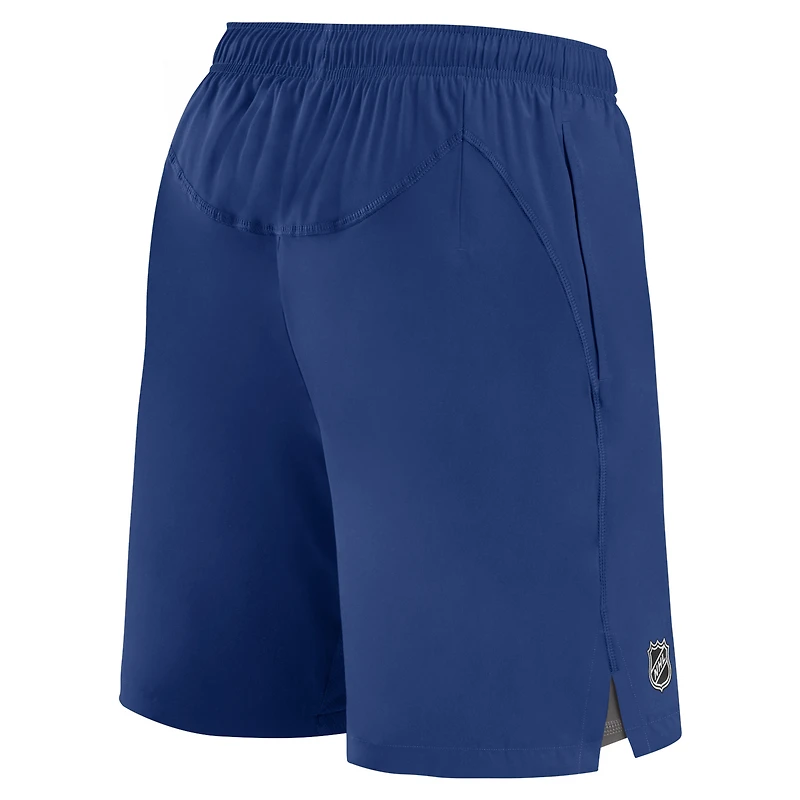 Fanatics bleu Vancouver Canucks Authentic Pro Tech pour hommes - Shorts