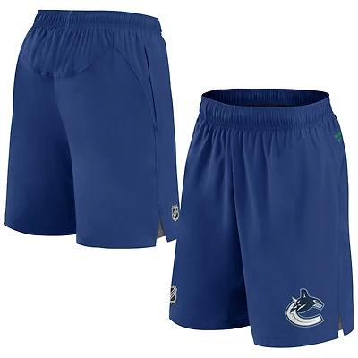 Fanatics bleu Vancouver Canucks Authentic Pro Tech pour hommes - Shorts