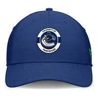 Men's Fanatics Blue Vancouver Canucks Authentic Pro Train Flex Hat