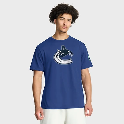 Men's Fanatics Blue Vancouver Canucks Hat Trick T-Shirt