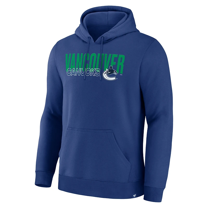 Men's Fanatics Blue Vancouver Canucks Net Minder Legacy Hoodie