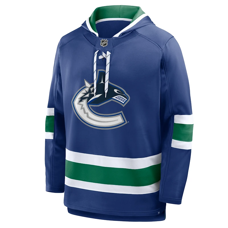 Men's Fanatics Blue Vancouver Canucks Prime Time Fleece Hoodie