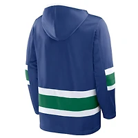 Men's Fanatics Blue Vancouver Canucks Prime Time Fleece Hoodie