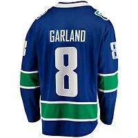 Maillot Breakaway à domicile des Canucks de Vancouver Fanatics Conor Garland pour hommes, bleu