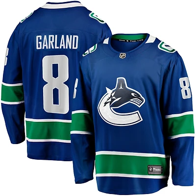 Maillot Breakaway à domicile des Canucks de Vancouver Fanatics Conor Garland pour hommes, bleu
