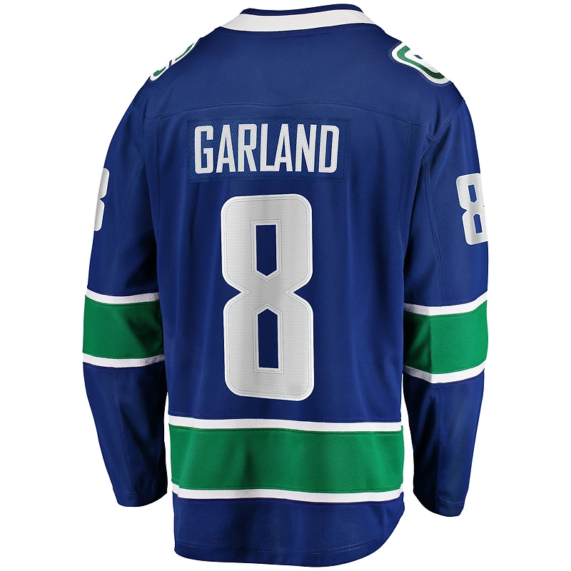 Men's Fanatics Conor Garland Blue Vancouver Canucks Home Breakaway Player - Jersey