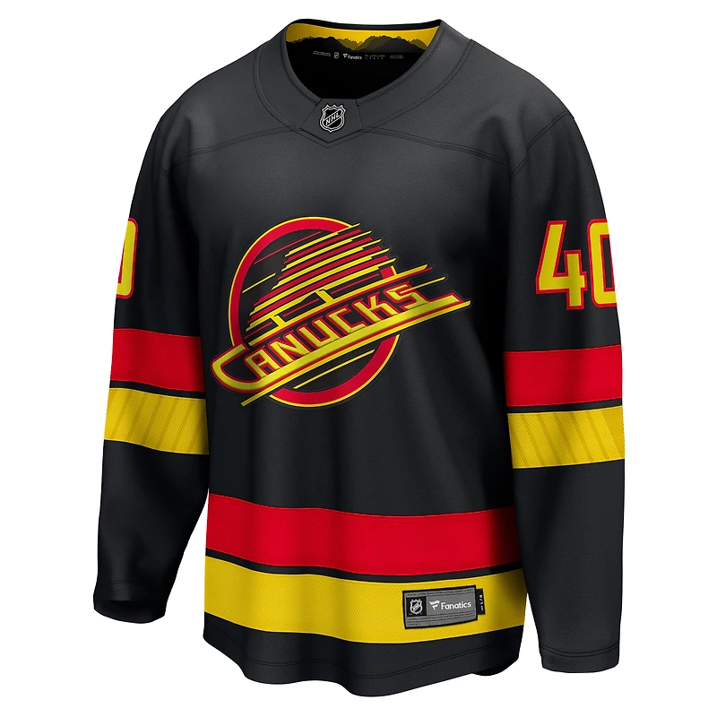 Fanatics pour hommes Elias Pettersson noir suppléant des Canucks de Vancouver - Maillot joueur Premier Breakaway 2022/23