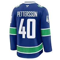 Maillot de joueur à domicile bleu des Vancouver Canucks Fanatics Elias Pettersson pour homme