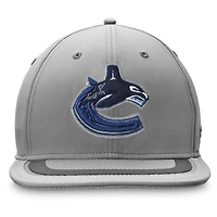 Men's Fanatics Gray Vancouver Canucks Authentic Pro Home Ice Snapback Hat