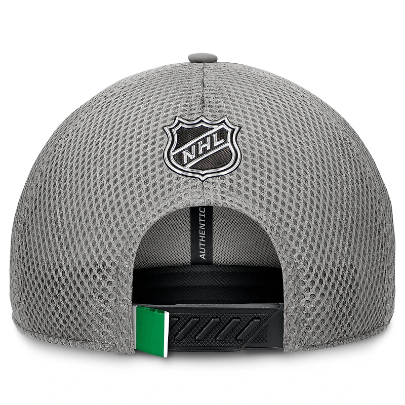 Casquette ajustable pour homme Fanatics Vancouver Canucks Authentic Pro Home Ice Trucker grise