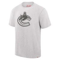T-shirt gris pour hommes Fanatics Vancouver Canucks fabriqué au Canada