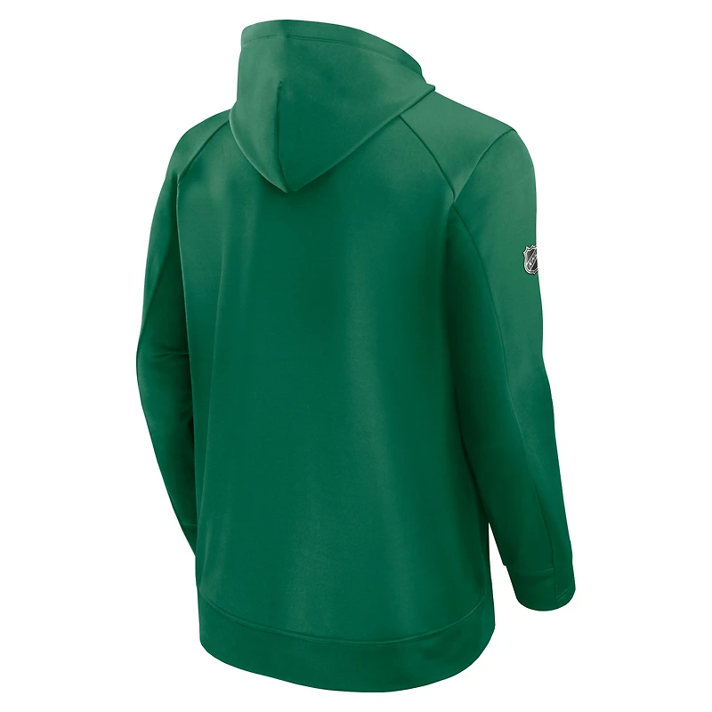 Men's Fanatics Green Vancouver Canucks Authentic Pro Rink Hoodie