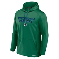 Sweat à capuche en molleton vert Fanatics pour homme des Vancouver Canucks Pro Rink