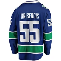 Fanatiques masculins de marque Guillaume Brisebois Bleu Vancouver Canucks Domicile - Maillot joueur Breakaway