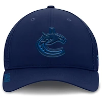Men's Fanatics Navy Vancouver Canucks Authentic Pro Road Flex Hat