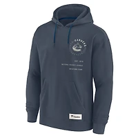 Men's Fanatics Navy Vancouver Canucks Future Ground Info Pullover Hoodie