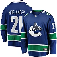 Men's Fanatics Nils Hoglander Blue Vancouver Canucks Home Premier Breakaway Player Jersey