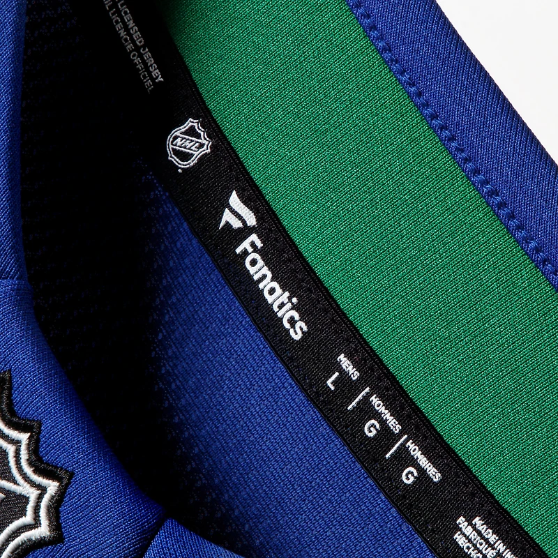 Men's Fanatics Quinn Hughes Blue Vancouver Canucks Home - Breakaway Player Jersey
