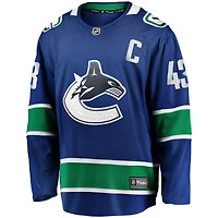Men's Fanatics Quinn Hughes Blue Vancouver Canucks Home Premier Breakaway Player - Jersey
