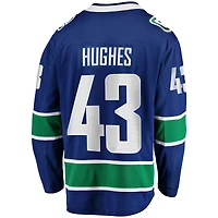 Men's Fanatics Quinn Hughes Blue Vancouver Canucks Home Premier Breakaway Player - Jersey