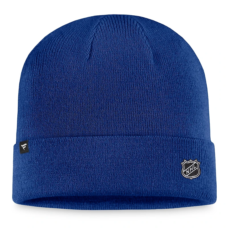 Bonnet en tricot à revers Fanatics Royal Vancouver Canucks pour hommes