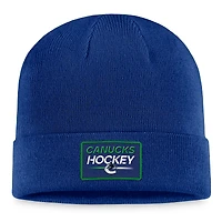 Bonnet en tricot à revers Fanatics Royal Vancouver Canucks pour hommes