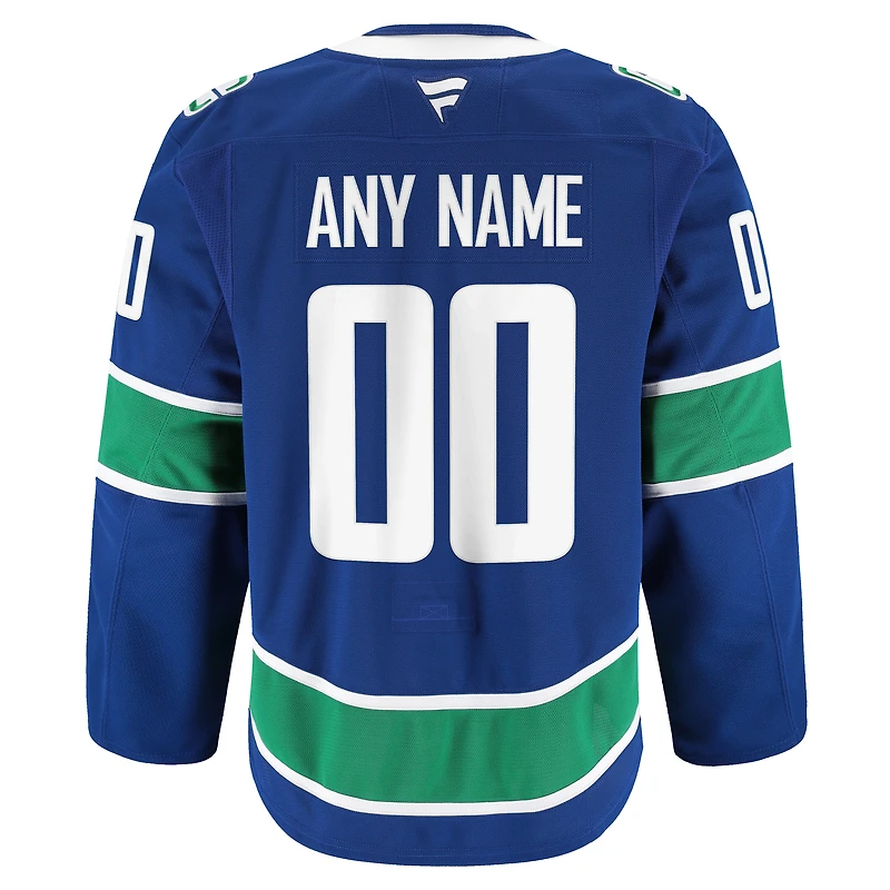 Men's Fanatics Royal Vancouver Canucks Home Authentic Pro Custom Jersey