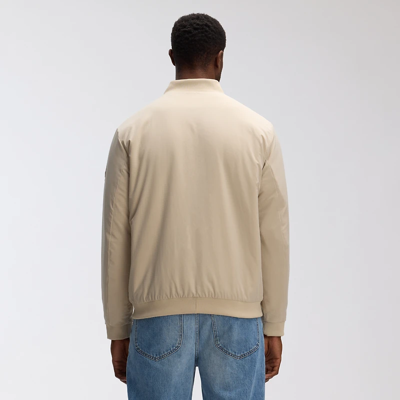 Men's Fanatics Tan Vancouver Canucks Authentic Pro Road Lightweight Full-Zip Bomber Jacket