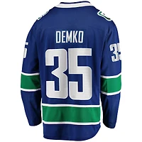 Fanatiques masculins de marque Thatcher Demko Blue Vancouver Canucks Home Breakaway - Maillot joueur