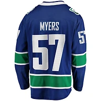 Fanatiques masculins de marque Tyler Myers Blue Vancouver Canucks Home Breakaway - Maillot joueur