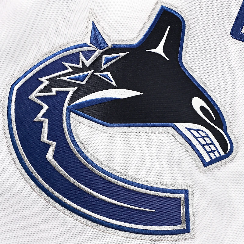 Men's Fanatics White Vancouver Canucks Away Premium Custom Jersey