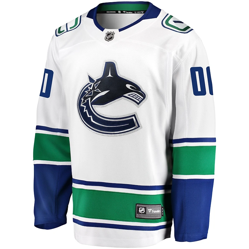 Men's Fanatics White Vancouver Canucks Premier Breakaway - Custom Jersey