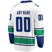 Men's Fanatics White Vancouver Canucks Premier Breakaway - Custom Jersey