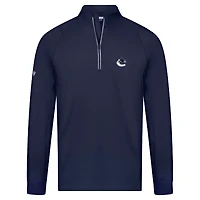 Pull-over bleu à glissière quart de tour Theory Insignia Core Raglan pour homme des Vancouver Canucks Levelwear