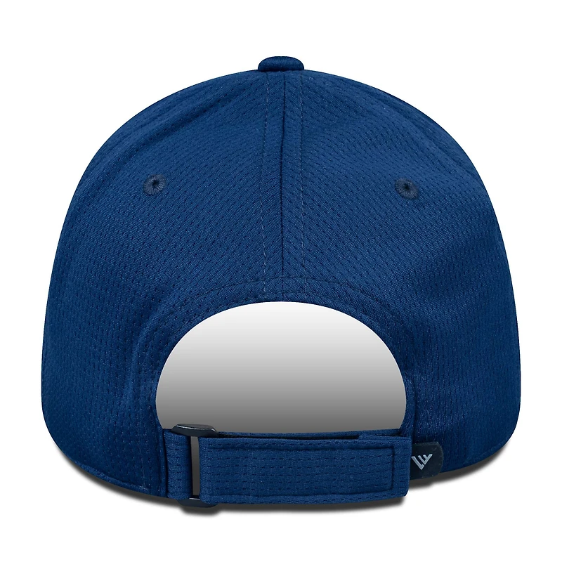 Casquette ajustable structurée Zephyr Insignia Core bleue pour homme des Vancouver Canucks de Levelwear