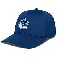Casquette ajustable structurée Zephyr Insignia Core bleue pour homme des Vancouver Canucks de Levelwear
