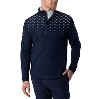Chandail pour homme Levelwear Vancouver Canucks bleu marine NHL x PGA - Scout Midlayer Quarter-Zip Pullover