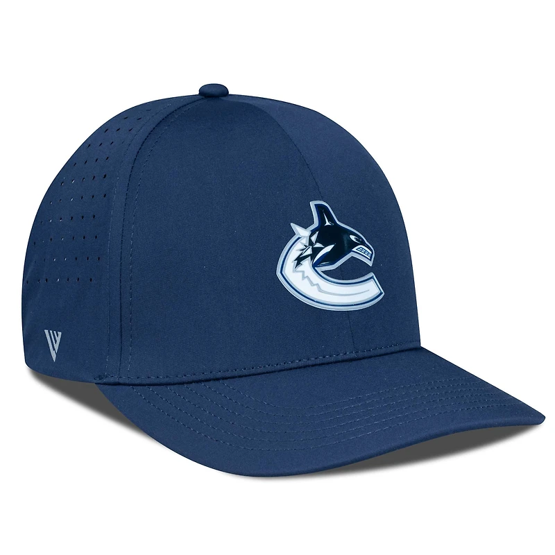 Casquette Zeta Insignia Core Flex bleu marine pour homme des Vancouver Canucks de Levelwear