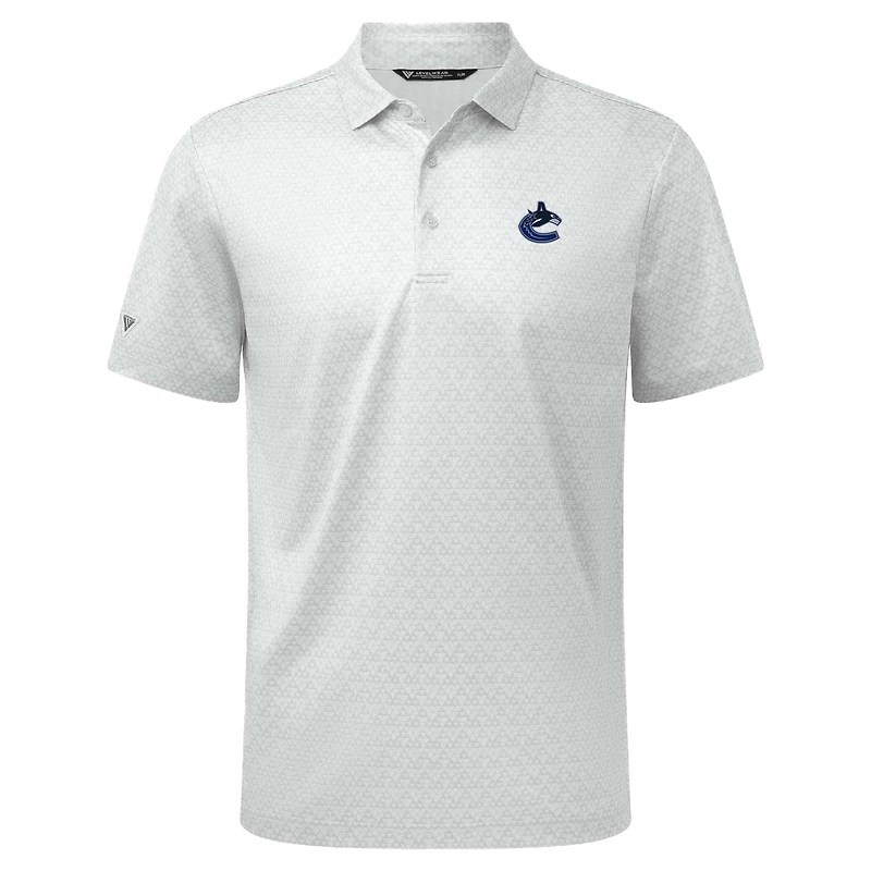 Polo System Insignia Core blanc pour homme de Levelwear Vancouver Canucks