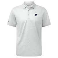 Polo System Insignia Core blanc pour homme de Levelwear Vancouver Canucks
