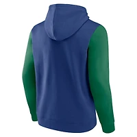 Sweat à capuche en molleton bleu athlétique avec logo des Canucks de Vancouver Deliver pour homme