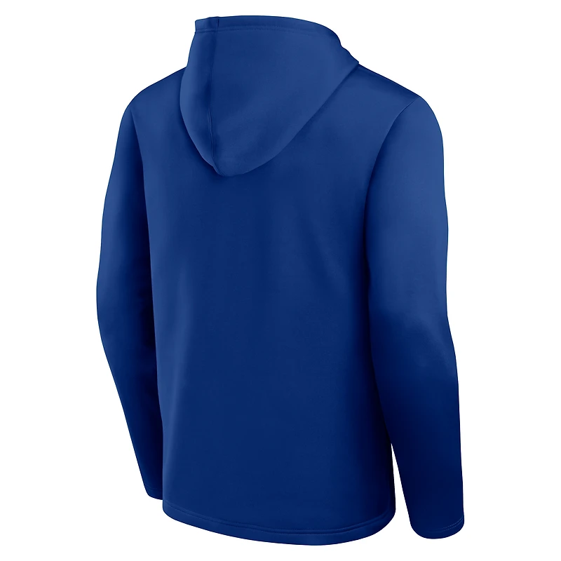 Men's Logo Athletic Blue Vancouver Canucks Head Start Pullover Hoodie