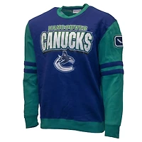 Sweat-shirt bleu Mitchell & Ness pour homme, motif Vancouver Canucks