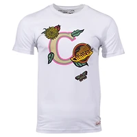 T-shirt blanc avec lettre de printemps des Canucks Vancouver Mitchell & Ness pour hommes
