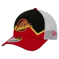 Men's New Era  Black/Red Vancouver Canucks Sock 9FORTY M-Crown A-Frame Adjustable Hat