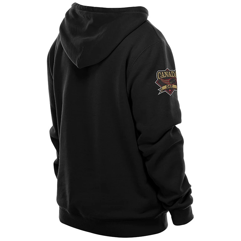 Men's New Era Black Vancouver Canucks Canada Day Pullover Hoodie